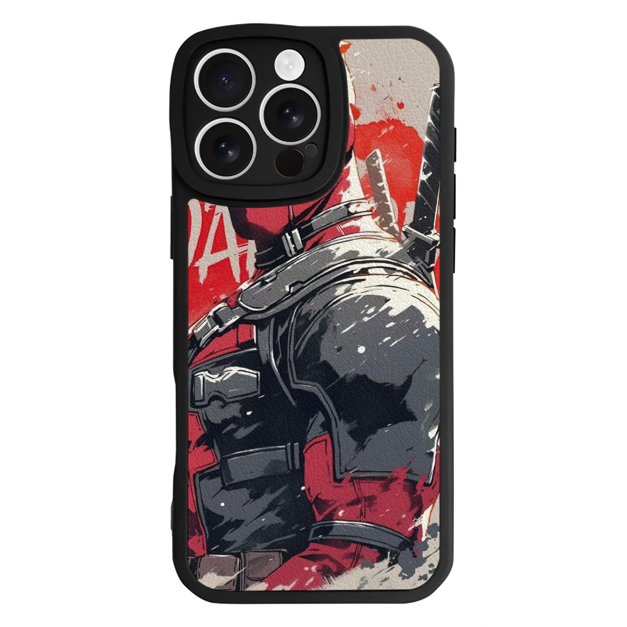 （画像用） Deadpool デッドプール 【iPhone 16シリーズ対応】シリコンスマホケース（レザー調） 材質：シリコン